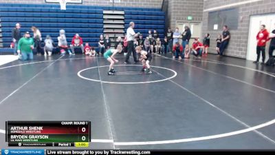 46/50 Champ. Round 1 - Arthur Shenk, Homedale Wrestling vs Bryden Grayson, Lil Mavs Wrestling