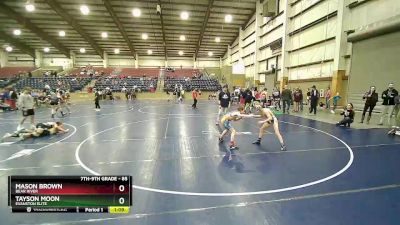 85 lbs Semifinal - Mason Brown, Bear River vs Tayson Moon, Evanston Elite