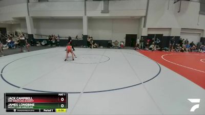 110 lbs Cons. Round 3 - James Longbine, Wesley Club Wrestling vs Jack Campbell, ONE Wrestling Academy