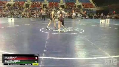 115 lbs Quarterfinals (8 Team) - Kylie Skadberg, E2-Carrington vs Julia Araujo, W3-Bismarck