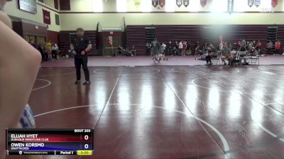 Junior-1 lbs Round 2 - Elijah Hyet, Dubuque Wrestling Club vs Owen Korsmo, Unattached