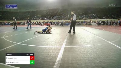 100 lbs Round Of 16 - Easton Reyes, El Reno vs Briar Campo, Cushing