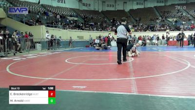 130 lbs Round Of 32 - Elyse Breckenridge, Mustang Middle School vs Madalee Arnold, HARRAH BTB