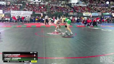 Cons. Round 3 - Canyon Sargent, Saint Ignatius / Charlo vs Chancy Segeberg, Columbus / Absarokee