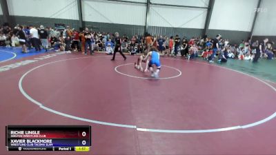 132 lbs Quarterfinal - Richie Lingle, Shelton Wrestling Club vs Xavier Blackmore, Wrestling Club Tacoma Slam