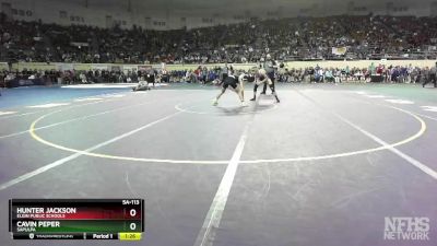 5A-113 lbs Semifinal - Hunter Jackson, Elgin Public Schools vs Cavin Peper, Sapulpa