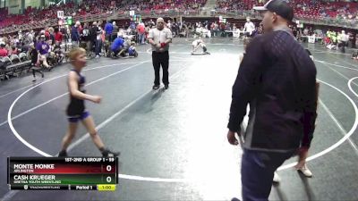 59 lbs Cons. Round 2 - Cash Krueger, Gretna Youth Wrestling vs Monte Monke, Arlington