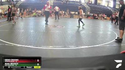 65 lbs Cons. Semi - Geno Crooks, Warrior Ridge vs Ross Branch, Mat Monstars