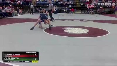 1 - 106 lbs 3rd Place Match - Terrance Jones, Castlewood vs Cyler Driscoll, Parry McCluer