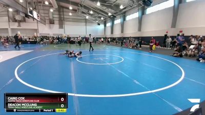 65 lbs Cons. Round 1 - Cairo Cox, Austin Texas Wrestling Club vs Deacon McClung, Texas Eagle Wrestling Academy