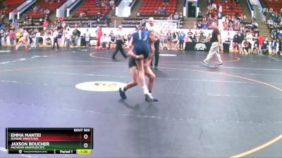 90 lbs Round 1 - Emma Mantei, Dundee Wrestling vs Jaxson Boucher, Michigan Grappler RTC