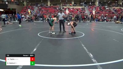 115 lbs Semifinal - Jackson Tapia, Bonner Springs Wrestling Club vs Gunnar Ballard, Team Central