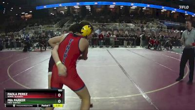 100 lbs Quarterfinal - Mia Parker, First Baptist vs Paola Perez, Doral Academy