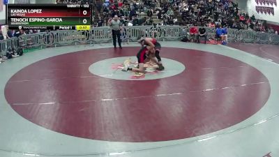 132 lbs Cons. Round 2 - Kainoa Lopez, Las Vegas vs Tenoch Espino-Garcia, Segerstrom