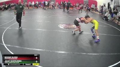 61 lbs Round 1 - Adam Rasmussen, Circle Wrestling Club vs Boone Ruzek, Backyard Brawlers