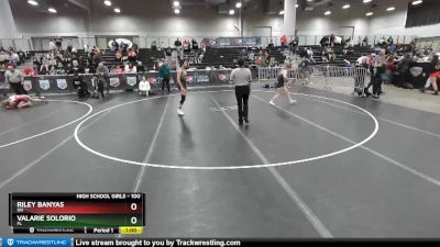 100 lbs Cons. Semi - Riley Banyas, OH vs Valarie Solorio, FL