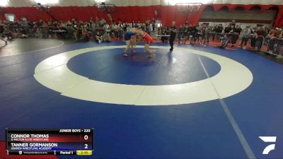 220 lbs Semifinal - Connor Thomas, X-Factor Elite Wrestling vs Tanner Gormanson, Askren Wrestling Academy