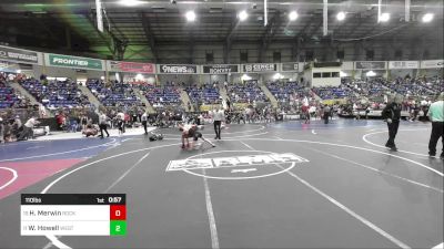 110 lbs Round Of 32 - Hunter Merwin, Rocky Ford vs Walker Howell, West Grand