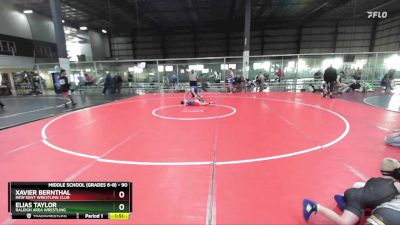 90 lbs Semifinal - Xavier Bernthal, New Kent Wrestling Club vs Elias Taylor, Raleigh Area Wrestling