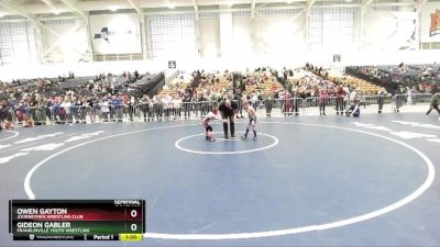 63 lbs Semifinal - Gideon Gabler, Franklinville Youth Wrestling vs Owen Gayton, Journeymen Wrestling Club