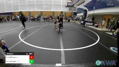 43-46 lbs Rr Rnd 4 - Bodee Coffman, Piedmont vs Nash Leisinger, Choctaw Ironman Youth Wrestling