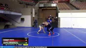 138 lbs Semifinal - Gianna DiBenedetto, Swamp Monsters Wrestling Club vs Shereen Mehta, California