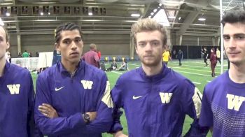 Washington men after their huge DMR performance at Alex Wilson