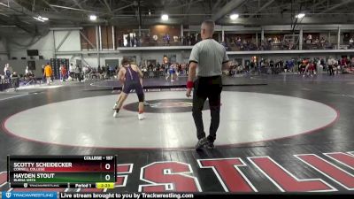 157 lbs Cons. Round 3 - Scotty Scheidecker, Cornell College vs Hayden Stout, Buena Vista