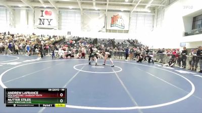 99 lbs Semifinal - Nutter Stiles, LeRoy Wrestling Club vs Andrew LaFrance, New Hartford / Sauquoit Youth Wrestling