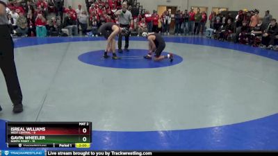 120 lbs Champ Round 1 (16 Team) - Isreal Wlliams, West Central vs Gavin Wheeler, North Posey