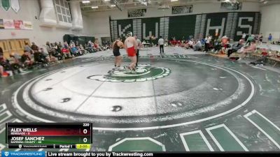 220 lbs Round 3 (8 Team) - Josef Sanchez, Natrona County vs Alex Wells, Renegade