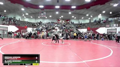 57-60 lbs Quarterfinal - Deegan Hodson, Monroe Central WC vs Bladen Bokinsky, Oak Hill WC