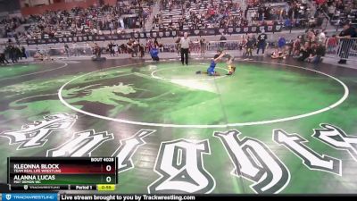 49-53 lbs Round 2 - Kleonna Block, Team Real Life Wrestling vs Alanna Lucas, Mat Demon WC