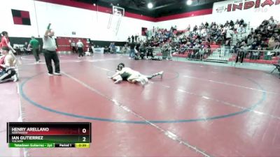 132 lbs Cons. Round 2 - Ian Gutierrez, Yucaipa vs Henry Arellano, Northview