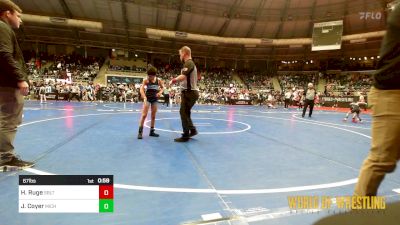 67 lbs Round Of 64 - Hudson Ruge, Sebolt Wrestling Academy vs Jaxton Coyer, Michigan West