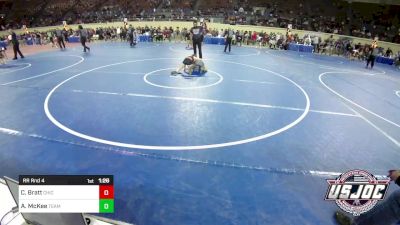 75 lbs Rr Rnd 4 - Cash Bratt, Chickasha Youth Wrestling vs Aidan McKee, Team Choctaw