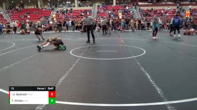 73 lbs Quarterfinal - Jed Spencer, Paola Wrestling Club vs Tyler Hinton, PHENOM