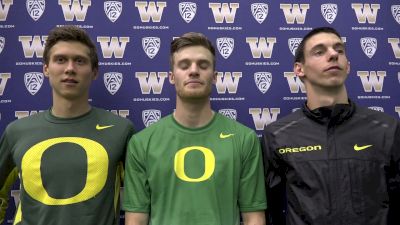 Blake Haney, Grant Grosvenor, Sam Prakel after qualifying DMR to NCAAs