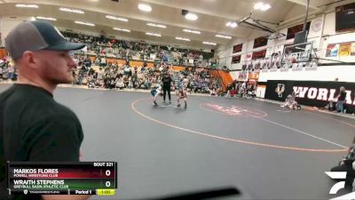 56 lbs Quarterfinal - Markos Flores, Powell Wrestling Club vs Wraith Stephens, Greybull Basin Athletic Club