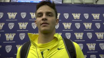 Devon Allen after breaking Ashton Eaton's facility record