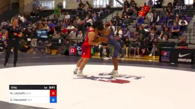 67 kg Consi Of 4 - Nicholas Leonetti, Suples Wrestling Club vs Savion Haywood, Iguana Wrestling Club