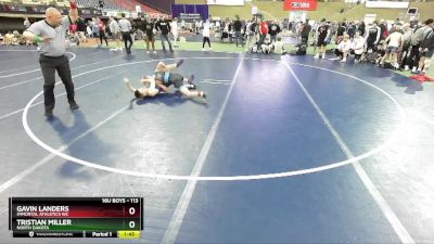 113 lbs Champ. Round 2 - Gavin Landers, Immortal Athletics WC vs Tristian Miller, North Dakota