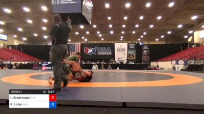 84 kg Rr Rnd 1 - Issac Underwood, Impact Indiana vs Ryan Loder, Apex Wrestling Academy