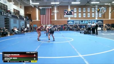 144 lbs Cons. Round 5 - Spencer Rees, Viewmont vs Mason Pehrson, Mt Ridge