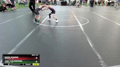 44-48 lbs Round 1 - Gavin Sowers, Tri Valley vs Cody Kaliszewski, Donahue