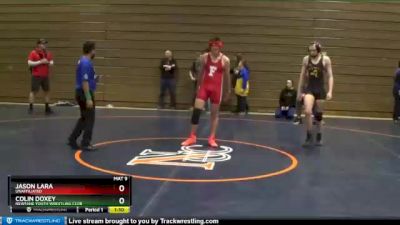 155 lbs Round 3 - Jason Lara, Unaffiliated vs Colin Doxey, Newfane Youth Wrestling Club