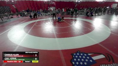 92 lbs 3rd Place Match - Cody Horak, Freedom High School Wrestling vs Charles Allen, Oconomowoc Wrestling Club