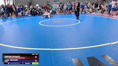 83 lbs Quarterfinal - Karver Peasley, Omak Wrecking Crew Wrestling vs Luke Provost, COWA