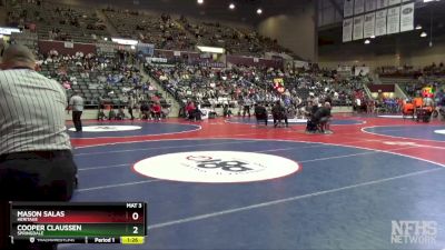 6A 132 lbs Semifinal - Cooper Claussen, Springdale vs Mason Salas, Heritage