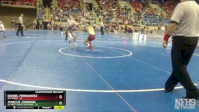 145 lbs Quarterfinals (8 Team) - Marcus Johnson, E1-West Fargo Sheyenne vs Daniel Fernandez, W4-Minot